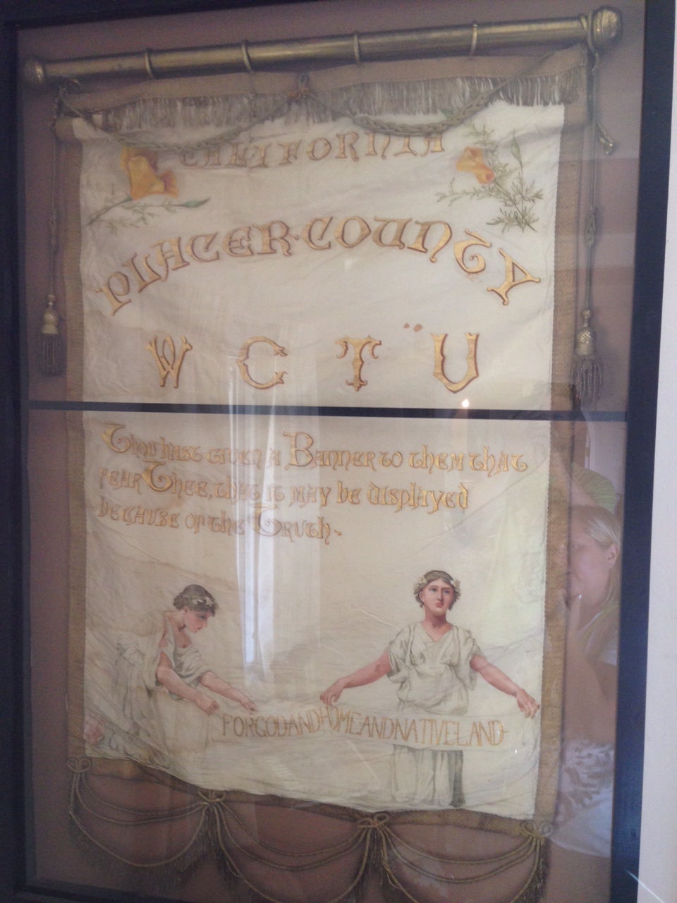 California WCTU Banner, ca 1900.
