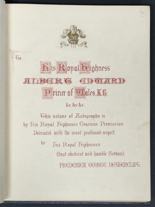 The AUTOGRAPH SOUVENIR. A Collection of Autograph Letters, Interesting Documents, &c. Executed in Facsimile by Frederick George Netherclift. 1st Series.