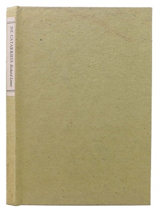 Item #11190 De CATARRHIS 1672.; Reproduced in Facsimile and For the First Time Translated from...