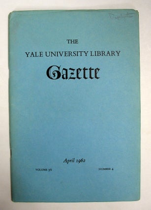 Item #11707 'Dickens's Manuscripts' in The Yale University Library Gazette. Volume 36, Number 4....