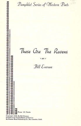 Item #11755 THESE ARE The RAVENS. Bill Everson