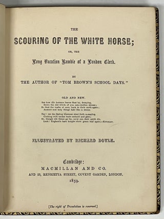 Item #12920 The SCOURING Of The WHITE HORSE; or, The Long Vacation Ramble of a London Clerk....