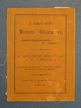 Item #1327 A PICNIC With DICKENS CHARACTERS. (Puzzle-Patchworked by 'Dorcas').; A Merlinite...