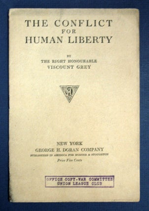 Item #14236 The CONFLICT For HUMAN LIBERTY.; From the Preface to 'America and Freedom', an...