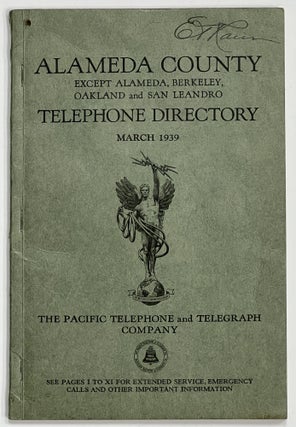 Item #14658 ALAMEDA COUNTY TELEPHONE DIRECTORY (Except Alameda, Berkeley, Oakland and San...