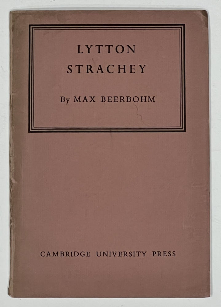 Item #17319.1 LYTTON STRACHEY. The Rede Lecture 1943. Lytton - Subject. Beerbohm Strachey, Max, 1880 - 1932, 1872 - 1956.