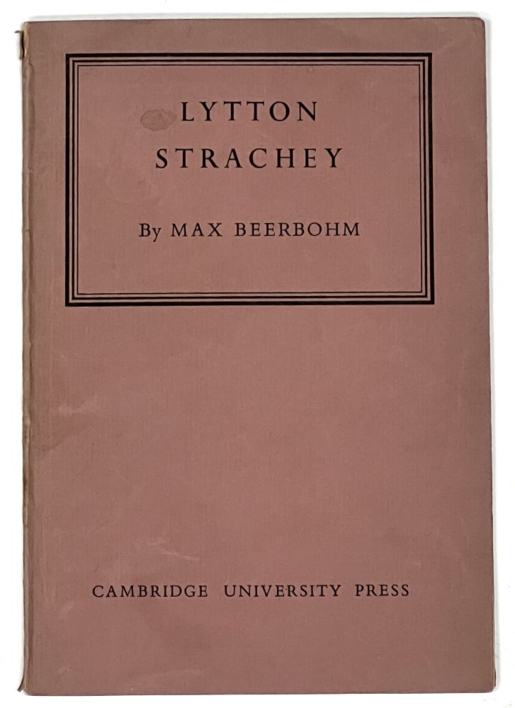 Item #17319 LYTTON STRACHEY. The Rede Lecture 1943. Lytton - Subject. Beerbohm Strachey, Max, 1880 - 1932, 1872 - 1956.