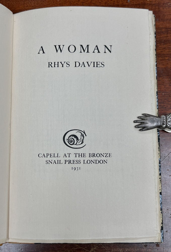 Item #17329 A WOMAN. Rhys Davies.