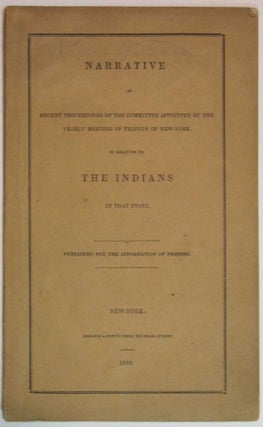 Item #17564 NARRATIVE Of RECENT PROCEEDINGS Of The COMMITTEE APPOINTED By The YEARLY MEETING Of...