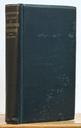 Item #2027 A BIBLIOGRAPHICAL ACCOUNT Of ENGLISH THEATRICAL LITERATURE. From the Earliest Times...