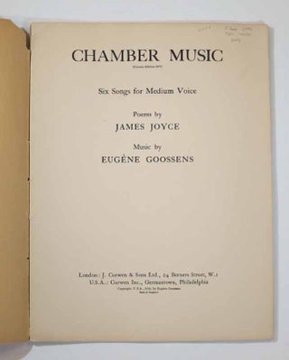 CHAMBER MUSIC. Six Songs for Medium Voice.