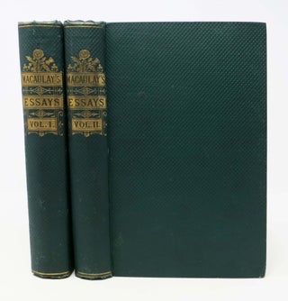 Item #20767 ESSAYS: Critical and Miscellaneous. In Two Volumes. T. Babington Macaulay