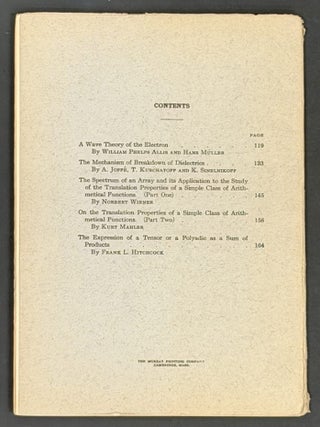 JOURNAL Of MATHEMATICS And PHYSICS. Vol. VI, No. 3.