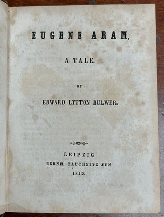 Item #23441 EUGENE ARAM, A Tale. Edward Lytton Bulwer