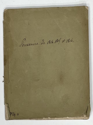 SOUVENIR De 1814, 1815, et 1816.