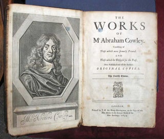 Item #26798 The WORKS Of MR. ABRAHAM COWLEY. Consisting of Those Which Were Formerly Printed:...