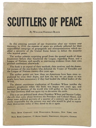 Item #27481 SCUTTLERS Of PEACE. William Harman Black