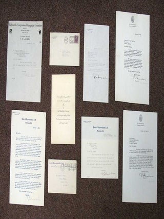 Item #27932 CORRESPONDENCE, Including La Guardia's Wedding Invitation (8 pcs total). Fiorello La...