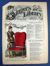 Item #28071 "The OLD ARM CHAIR". Beadle's Half-Dime Singer's Library. No. 22. Songster / 19th...