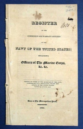 Item #29483.1 REGISTER Of The COMMISSIONED And WARRANT OFFICERS Of The NAVY Of The UNITED STATES;...