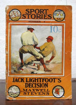 Item #29620.1 JACK LIGHTFOOT'S DECISION or Bound in Honor. Street & Smith's Sport Stories No. 9....