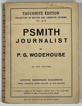 Item #29858 PSMITH JOURNALIST. In One Volume. Tauchnitz Collection of British Authors Vol....