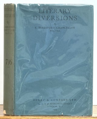 Item #30325 LITERARY DIVERSIONS. Charles - Subject. Chancellor Dickens, E. Bresford