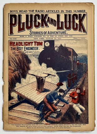 Item #30668 HEADLIGHT TOM. The Boy Engineer. And Other Stories. PLUCK And LUCK. Stories of...