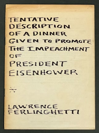 Item #30909 TENTATIVE DESCRIPTION Of A DINNER GIVEN To PROMOTE The IMPEACHMENT Of PRESIDENT...