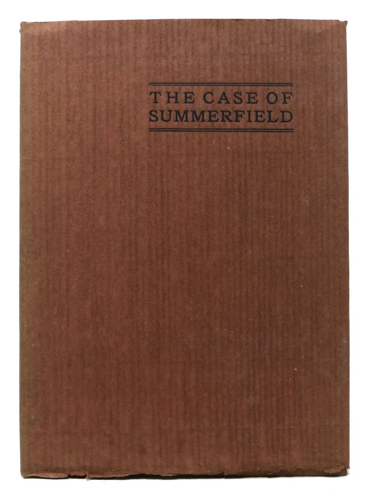 Item #31524 The CASE Of SUMMERFIELD. Western Classics No. Two.; Introduction by Geraldine Bonner. . . Bonner Rhodes, Geraldine - Contributor, illiam, enry. 1822 - 1876.
