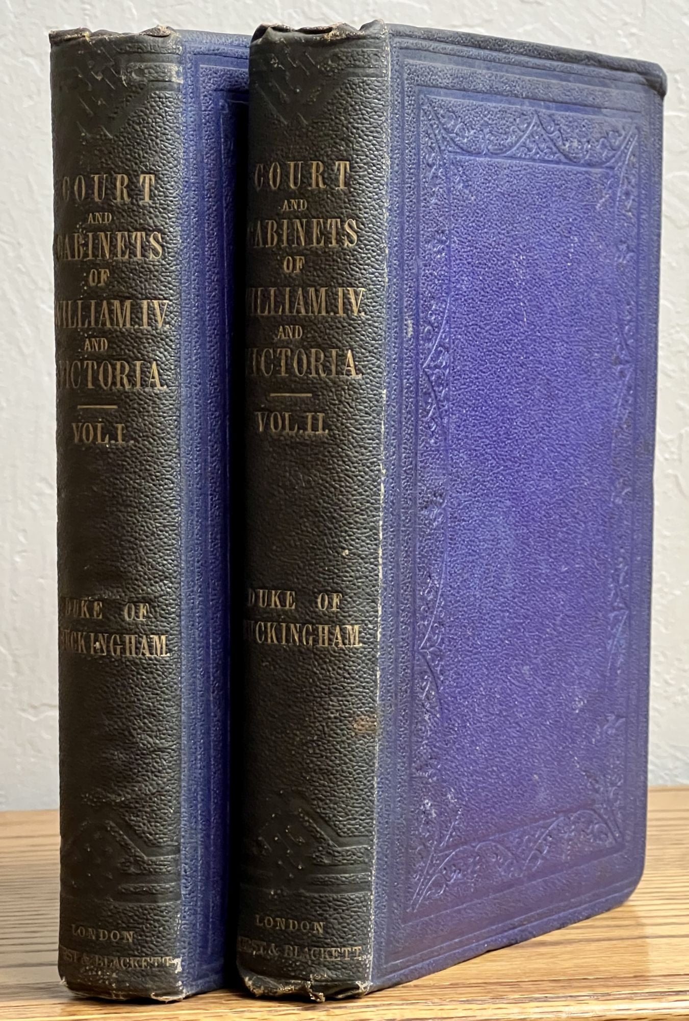 Duke of Buckingham and Chandos [Richard Plantagenet Temple Nugent Brydges Chandos Grenville. 1797 - 1861] - MEMOIRS Of The COURTS And CABINETS Of WILLIAM IV. And VICTORIA. From Original Family Documents