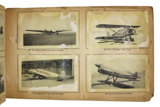 The AMERICAN AIRCRAFT ALBUM. "A Hobby for the Airminded". Contains Spaces for 360 "Plane Pix" ... With Complete Information on Each Type of Plane in the Series. This Collection Consists of the Most Popular Sport, Racing, Transport, Army, Navy, Marine and Coast Guard Type of Airplanes Built in the U.S.A.