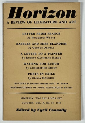 Item #33197 HORIZON. A Review of Literature and Art. Vol. X, No. 58. October, 1944. Cryil -...