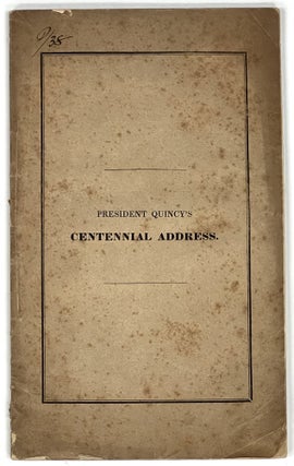 Item #33400 An ADDRESS To The CITIZENS Of BOSTON, on the XVIIth of September, M DCCC XXX, The...