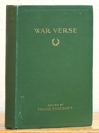Item #33669 WAR VERSE. Frank - Foxcroft