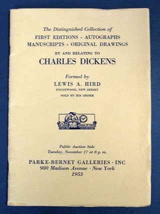 Item #34210 The DISTINGUISHED COLLECTION Of FIRST EDITIONS - AUTOGRAPHS - MANUSCRIPTS - ORIGINAL...