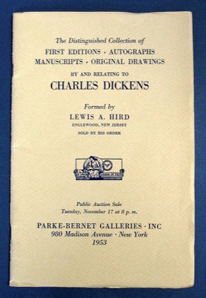 Item #34210 The DISTINGUISHED COLLECTION Of FIRST EDITIONS - AUTOGRAPHS - MANUSCRIPTS - ORIGINAL...