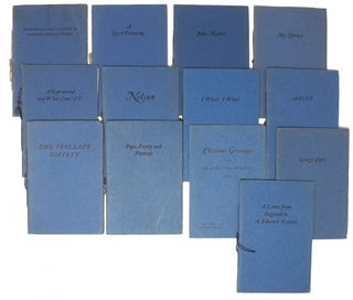 LOT Of 13 CHRISTMAS BOOKLETS [plus] 'Thank You for Expression of Sympathy' Printed Notecard [inscribed by (?) Newton].