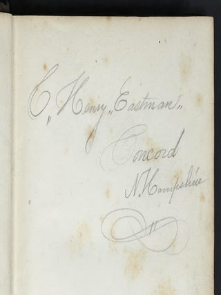 The NEW HAMPSHIRE BOOK. Being Specimens of the Literature of the Granite State.