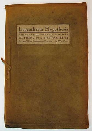 Item #35662 ISOGEOTHERM HYPOTHESIS Of Mineral Occurrence and Origin. ORIGIN Of PETROLEUM, Coal...
