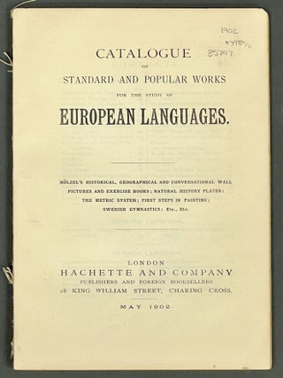 Item #35747 CATALOGUE Of STANDARD And POPULAR WORKS For The Study Of EUROPEAN LAGUAGES. Holzels...