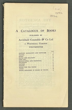 Item #35766 A CATALOGUE Of BOOKS. Bookseller Catalogue