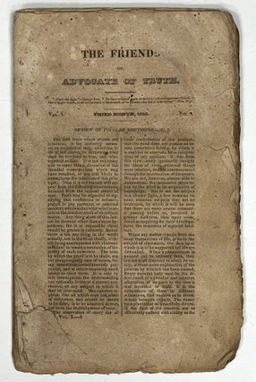 Item #35811.2 The FRIEND; or, Advocate of Truth. Third Month, 1828. Vol 1. No. 3. Quaker...