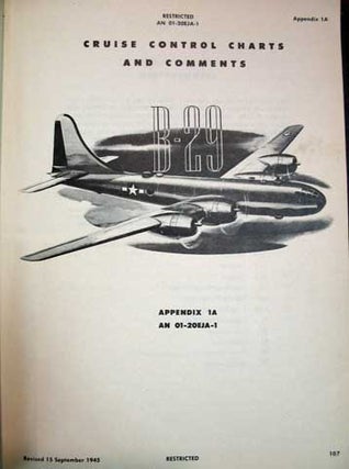 Item #35850 PILOT'S FLIGHT OPERATING INSTRUCTIONS For ARMY MODELS B-29 and B-29A AIRPLANES. ...