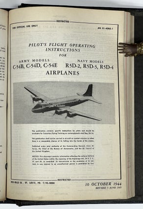 Item #35852 PILOT'S FLIGHT OPERATING INSTRUCTIONS For Army Models C-54B, C-54D, C-54E. Navy...