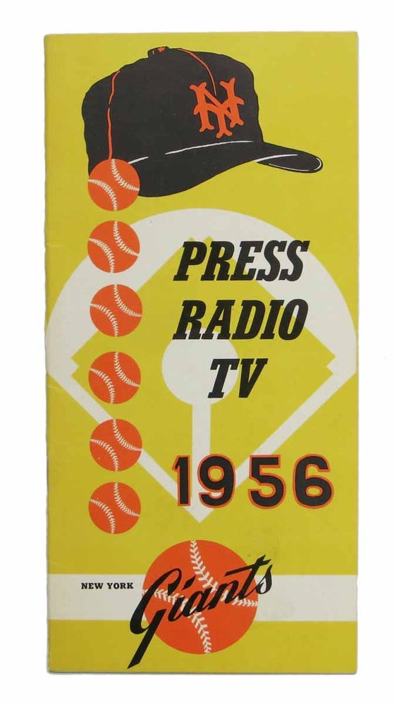 Item #35875 PRESS RADIO TV. 1956. New York Giants Baseball Team.