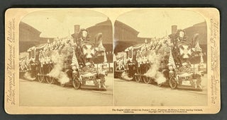 OAKLAND, CALIFORNIA. "The Engine which Carried the Nation's Pilot - President McKinley's Train leaving Oakland, California."