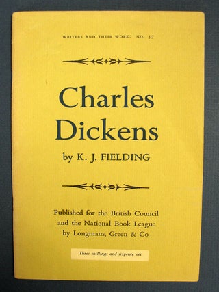 Item #3703.7 CHARLES DICKENS. 'Writers and Their Work': No. 37. Charles. 1812 - 1870 Dickens,...