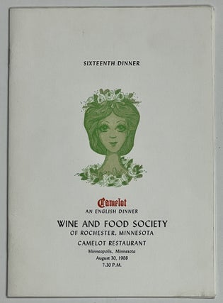 Item #37217 CAMELOT: an English Dinner. Sixteenth Dinner. Wine and Food Society of Rochester,...