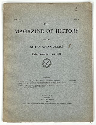 Item #37686 The MAGAZINE Of HISTORY With NOTES And QUERIES. Extra Number - No. 190. Vol. 48,...
